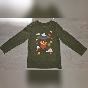 Toddler Boys Cat & Jack Long Sleeve T Shirt Acorn Theme 4T